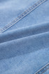 Chic Sleeveless Square Neck Seamed Zipper Bodycon Denim Mini Dress